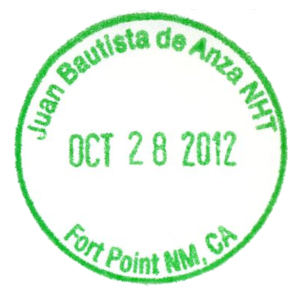 Juan Bautista de Anza NHT - Stamp
