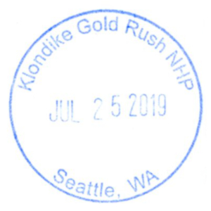 Klondike Gold Rush NHP - Stamp