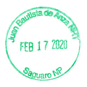 Jaun Bautista de Anza NHT - Stamp